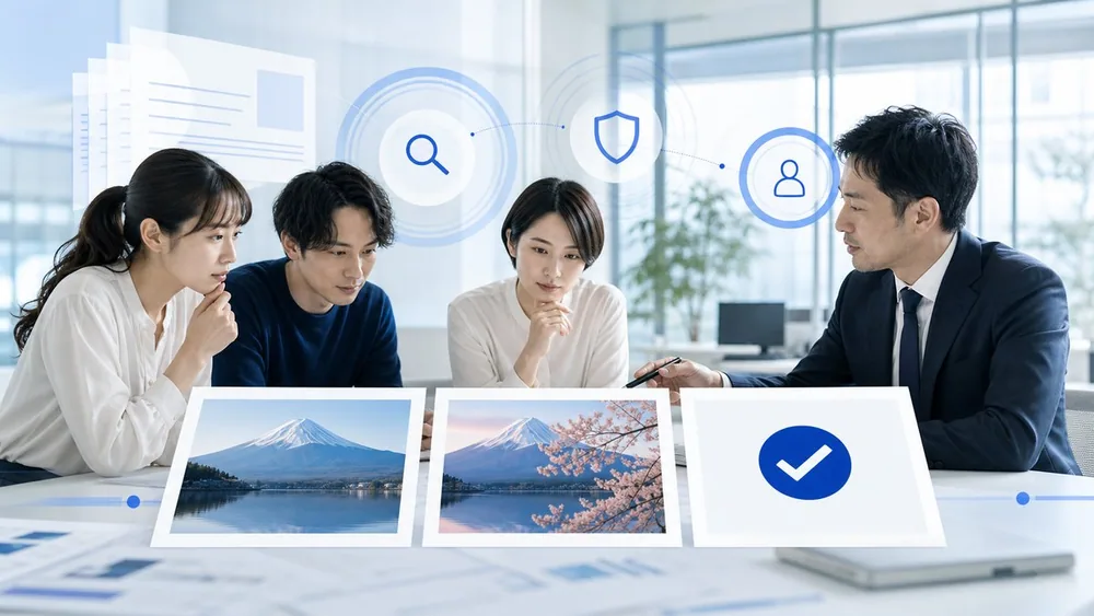 生成AIによる制作物を公開前に確認する企業チーム